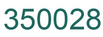 Number 350028 green image