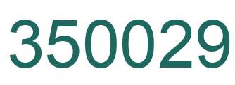 Number 350029 green image