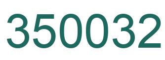 Number 350032 green image