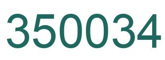 Number 350034 green image