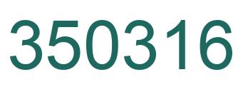 Number 350316 green image