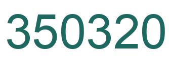 Number 350320 green image