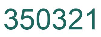 Number 350321 green image