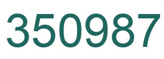 Number 350987 green image
