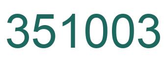 Number 351003 green image