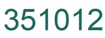 Number 351012 green image