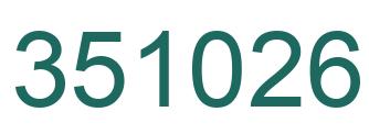 Number 351026 green image