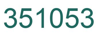 Number 351053 green image