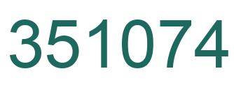 Number 351074 green image
