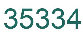 Number 35334 green image