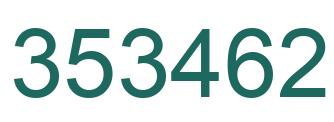 Number 353462 green image