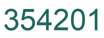 Number 354201 green image