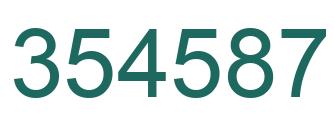 Número 354587 imagen verde
