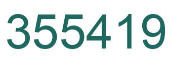Number 355419 green image