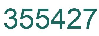 Number 355427 green image