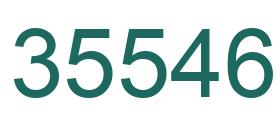 Number 35546 green image