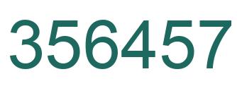 Number 356457 green image