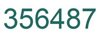 Number 356487 green image
