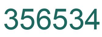 Number 356534 green image