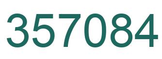 Number 357084 green image