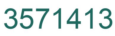 Number 3571413 green image