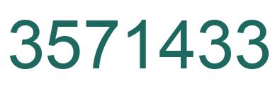 Number 3571433 green image