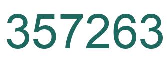Number 357263 green image