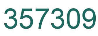 Number 357309 green image