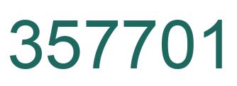 Number 357701 green image
