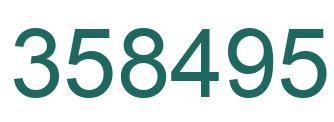 Number 358495 green image