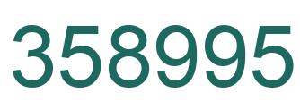Number 358995 green image
