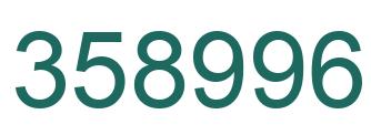 Number 358996 green image