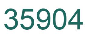 Number 35904 green image