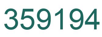 Number 359194 green image