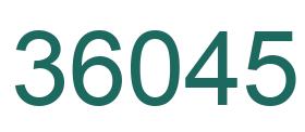 Zahl 36045 grün bild