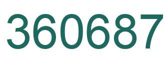 Number 360687 green image