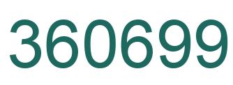 Number 360699 green image