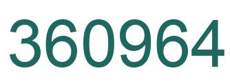 Number 360964 green image