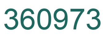 Number 360973 green image