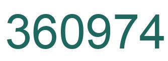 Number 360974 green image