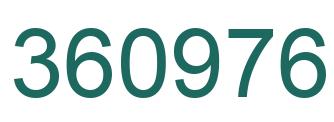Number 360976 green image