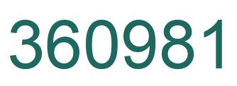 Número 360981 imagen verde