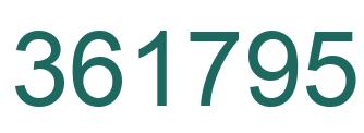 Number 361795 green image