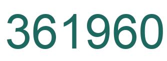Number 361960 green image
