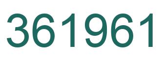 Number 361961 green image