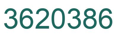 Number 3620386 green image
