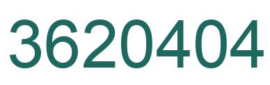 Number 3620404 green image