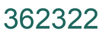 Number 362322 green image