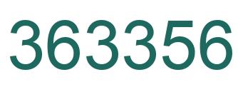 Number 363356 green image