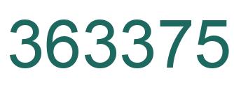 Number 363375 green image